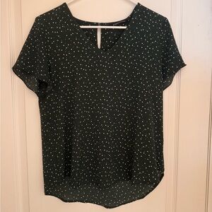Green Polka Dot Women's Blouse